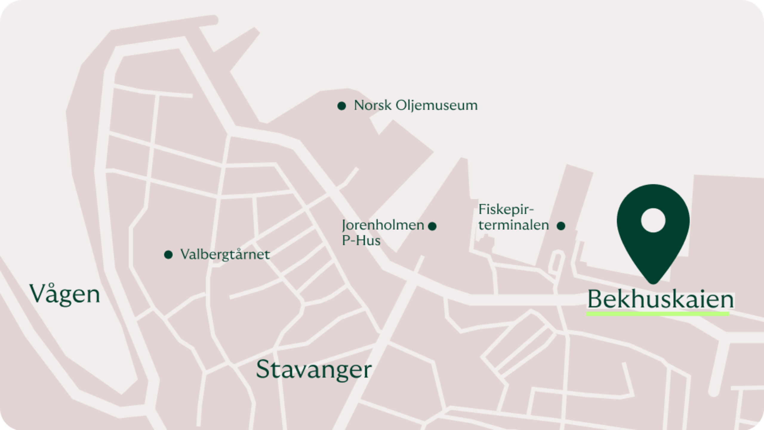 Kart avgangssted Flor&Fjære